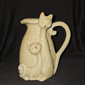 Pottery Cat Pitcher/Vase